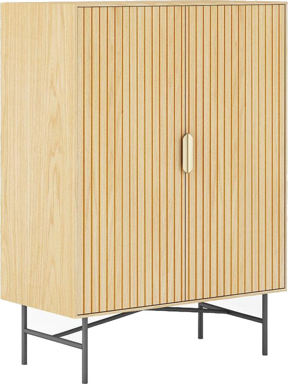 Dresser Bassel | size: Length: 40cm, Width: 80cm, Height: 110cm | color: Oak | image: 1 | variant: 1016918