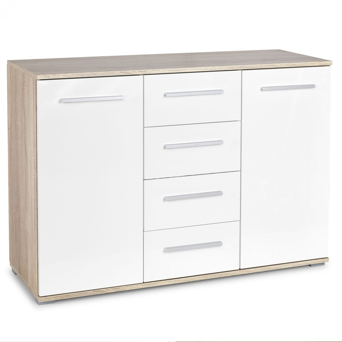 Dresser Copenhagen | size: Width: 116cm, Height: 82cm, Depth: 40cm | color: White/Oak | image: 1 | variant: 1001987