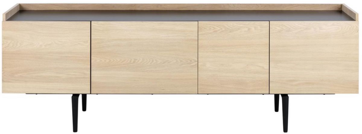 Dresser East Genoa | size: Length: 42.4cm, Width: 200cm, Height: 67cm | color: Black/Oak | image: 2 | variant: 1005704