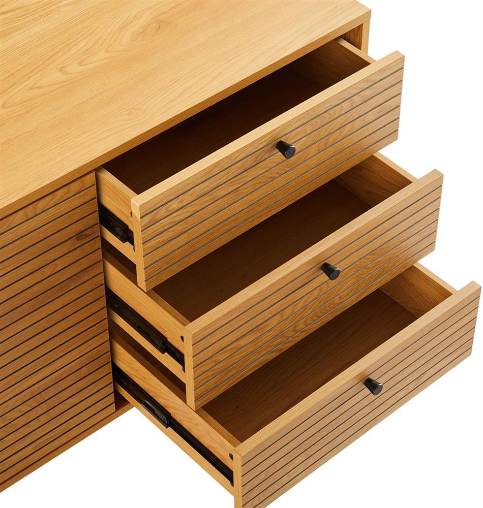 Dresser East Le Havre | size: Length: 40cm, Width: 150cm, Height: 74cm | color: Oak | image: 5 | variant: 1006338