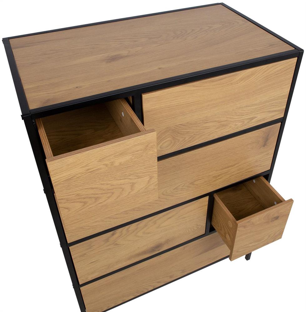 Dresser East Viljandi | size: Length: 40cm, Width: 70cm, Height: 95cm | color: Black/Oak | image: 2 | variant: 1005942