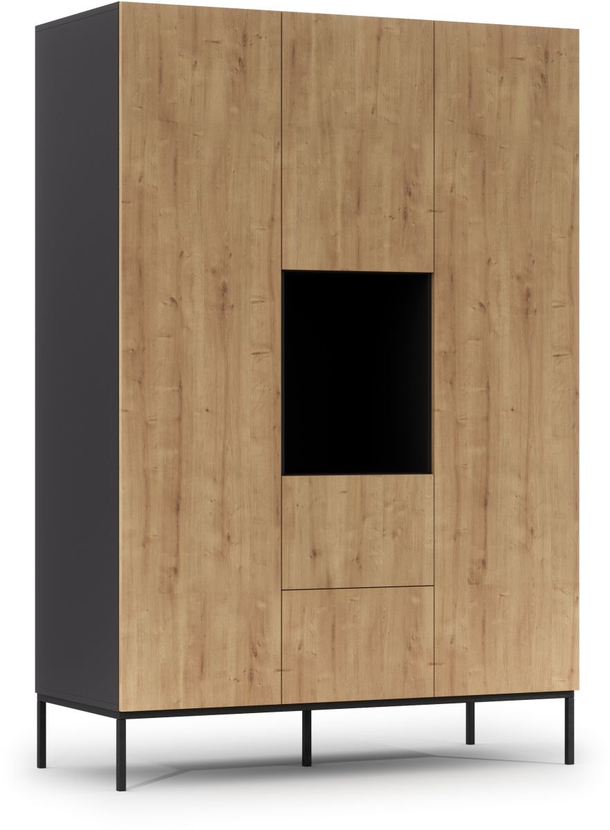 Dresser Lanzzi 4 | size: Length: 60cm, Width: 135cm, Height: 200cm | color: Oak | image: 0 | variant: 1012654