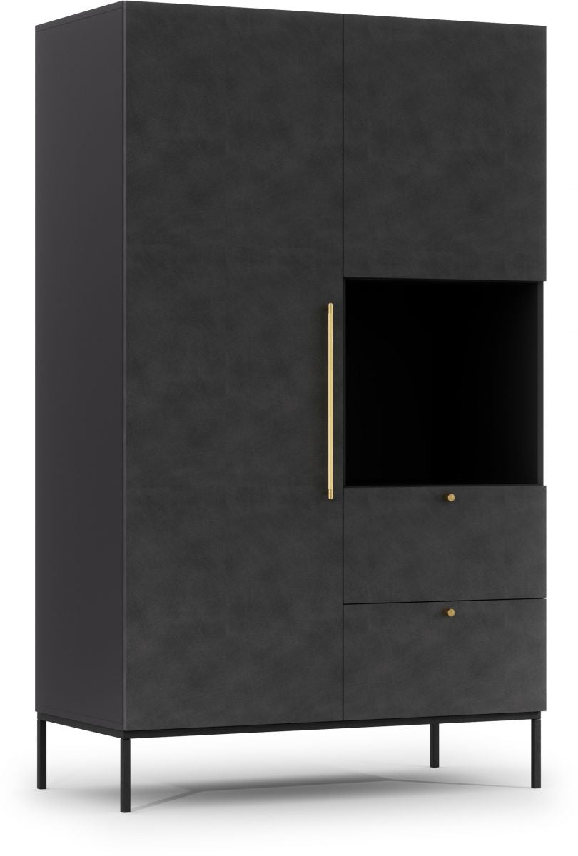 Dresser Lanzzi | size: Length: 60cm, Width: 120cm, Height: 200cm | color: Black | image: 0 | variant: 1000640