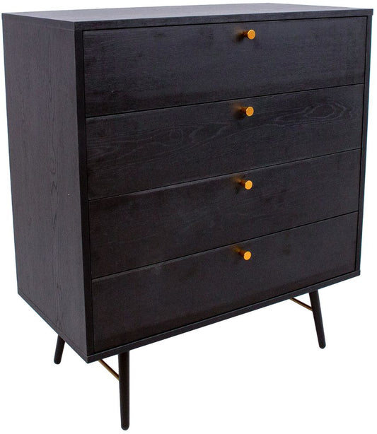 Dresser Luxembourg 1 | size: Width: 80cm, Height: 90cm, Depth: 40cm | color: Black | image: 1 | variant: 1012046