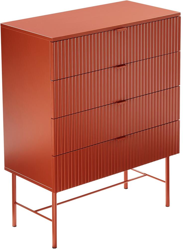 Dresser Milton | size: Length: 40cm, Width: 79cm, Height: 100cm | color: Red | image: 3 | variant: 1000458