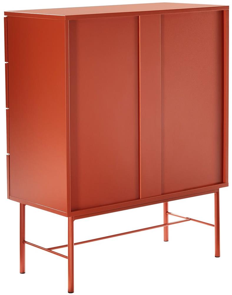 Dresser Milton | size: Length: 40cm, Width: 79cm, Height: 100cm | color: Red | image: 4 | variant: 1000458
