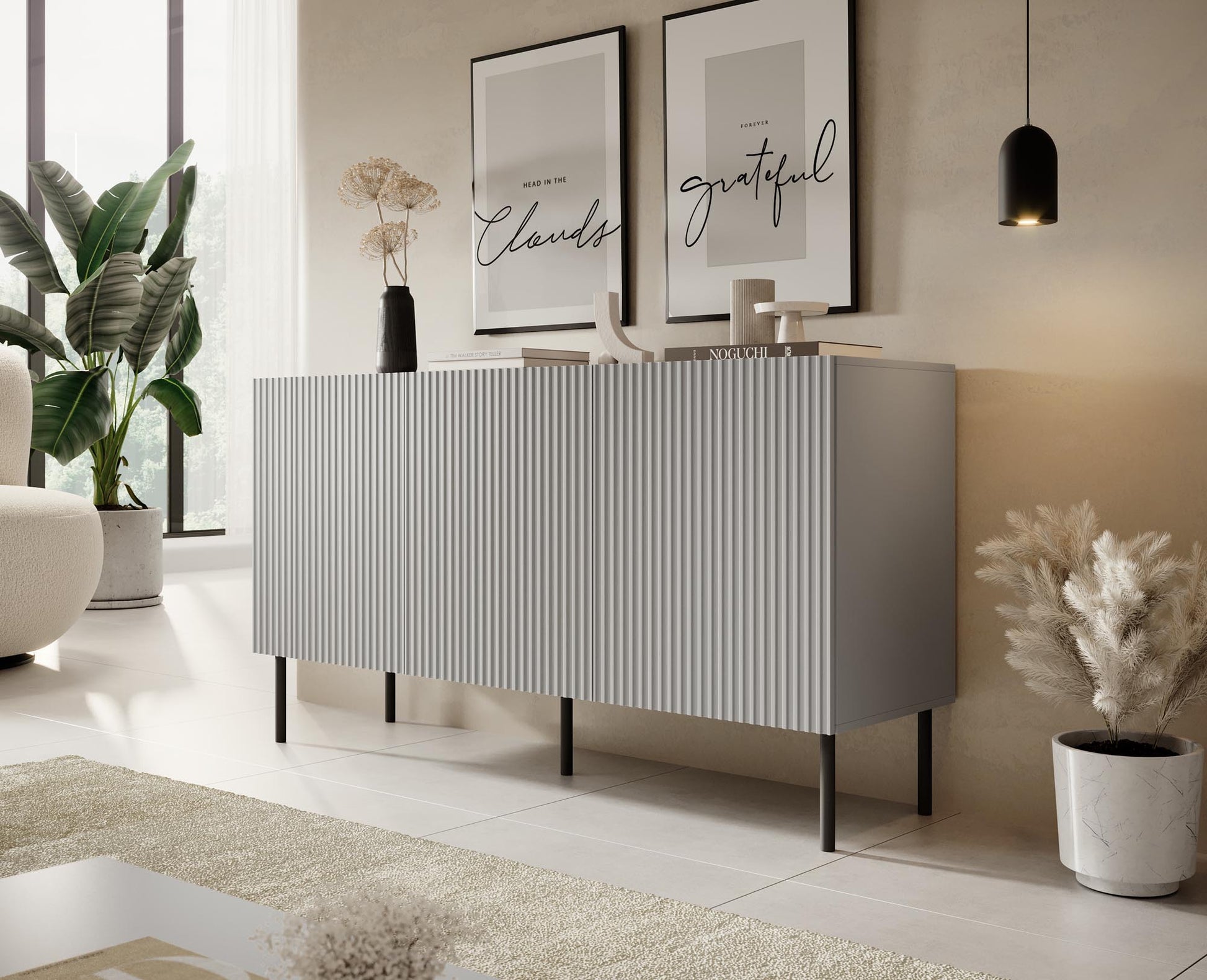 Dresser West Halstead | size: Length: 42cm, Width: 150cm, Height: 81cm | color: Gray | image: 2 | variant: 1007333