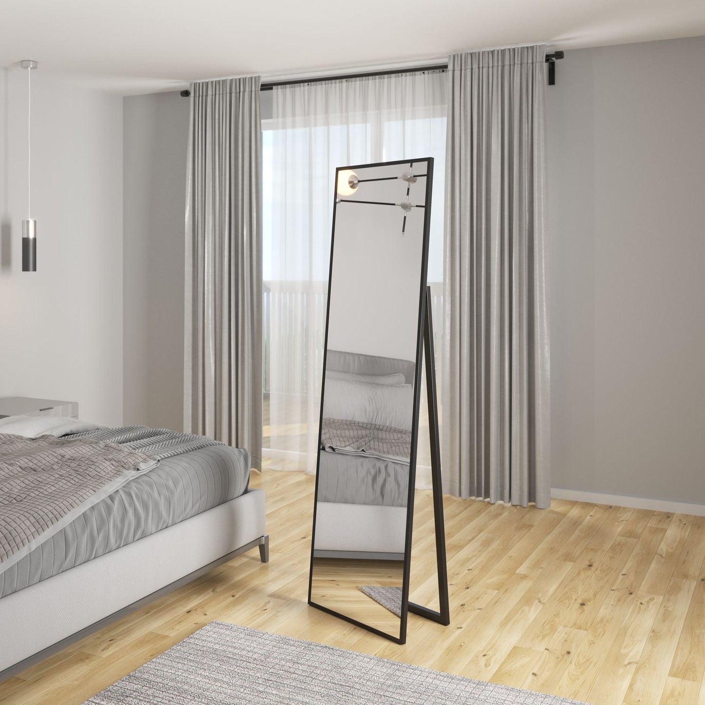 Floor Mirror Verona | color: Black | image: 1 | variant: 1001682