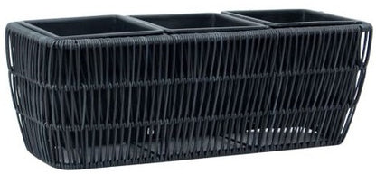 Flower Box Didcot | size: Length: 43cm, Width: 16cm, Height: 16cm | color: Black | image: 1 | variant: 1000738