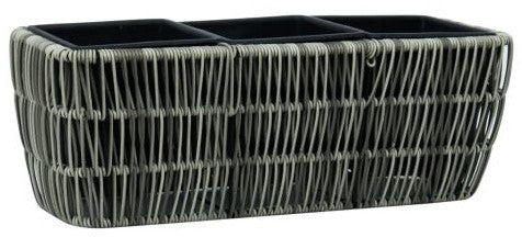 Flower Box Didcot | size: Length: 43cm, Width: 16cm, Height: 16cm | color: Gray | image: 1 | variant: 1000737
