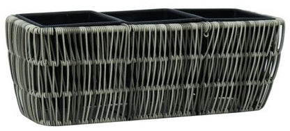 Flower Box Didcot | size: Length: 43cm, Width: 16cm, Height: 16cm | color: Gray | image: 1 | variant: 1000737