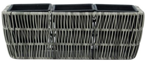 Flower Box Didcot | size: Length: 43cm, Width: 16cm, Height: 16cm | color: Gray | image: 2 | variant: 1000737