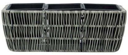 Flower Box Didcot | size: Length: 43cm, Width: 16cm, Height: 16cm | color: Gray | image: 2 | variant: 1000737