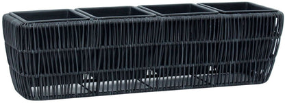 Flower Box Didcot | size: Length: 57cm, Width: 16cm, Height: 16cm | color: Black | image: 1 | variant: 1000743