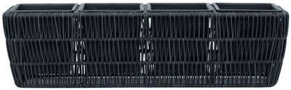 Flower Box Didcot | size: Length: 57cm, Width: 16cm, Height: 16cm | color: Black | image: 2 | variant: 1000743
