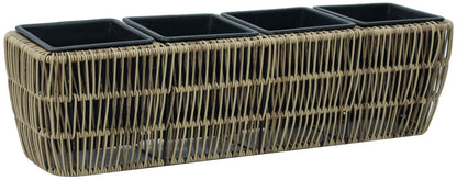 Flower Box Didcot | size: Length: 57cm, Width: 16cm, Height: 16cm | color: Brown | image: 1 | variant: 1000742