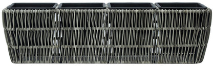 Flower Box Didcot | size: Length: 57cm, Width: 16cm, Height: 16cm | color: Gray | image: 2 | variant: 1000741