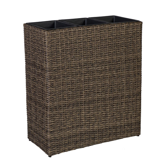 Flower Box Didcot | size: Length: 77cm, Width: 22cm, Height: 80cm | color: Brown | image: 1 | variant: 1005292