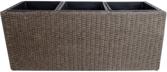 Flower Box Wicker 5 | size: Length: 110cm, Width: 39cm, Height: 45cm | color: Brown | image: 1 | variant: 1012213