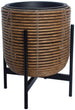 Flower Pot Didcot | size: Length: 30cm, Width: 30cm, Height: 38cm | color: Brown | image: 1 | variant: 1000528