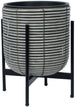 Flower Pot Didcot | size: Length: 30cm, Width: 30cm, Height: 38cm | color: Gray | image: 1 | variant: 1000527