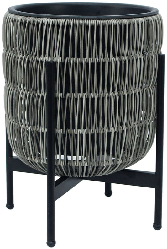 Flower Pot Didcot | size: Length: 30cm, Width: 30cm, Height: 38cm | color: Gray | image: 1 | variant: 1000530
