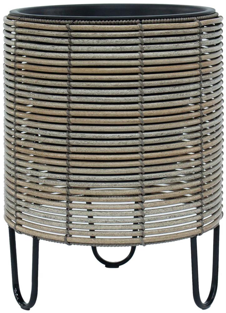Flower Pot Didcot | size: Length: 36cm, Width: 36cm, Height: 48cm | color: Beige | image: 1 | variant: 1006390