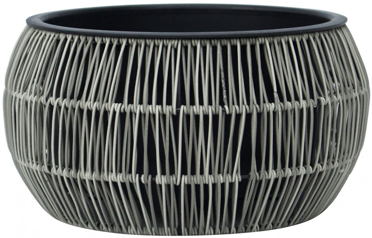 Flower Pot Didcot | size: Length: 37cm, Width: 37cm, Height: 19cm | color: Gray | image: 1 | variant: 1000546