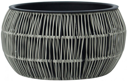 Flower Pot Didcot | size: Length: 37cm, Width: 37cm, Height: 19cm | color: Gray | image: 1 | variant: 1000546