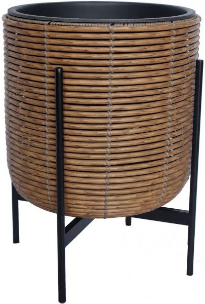 Flower Pot Didcot | size: Length: 38cm, Width: 38cm, Height: 49cm | color: Brown | image: 1 | variant: 1000550