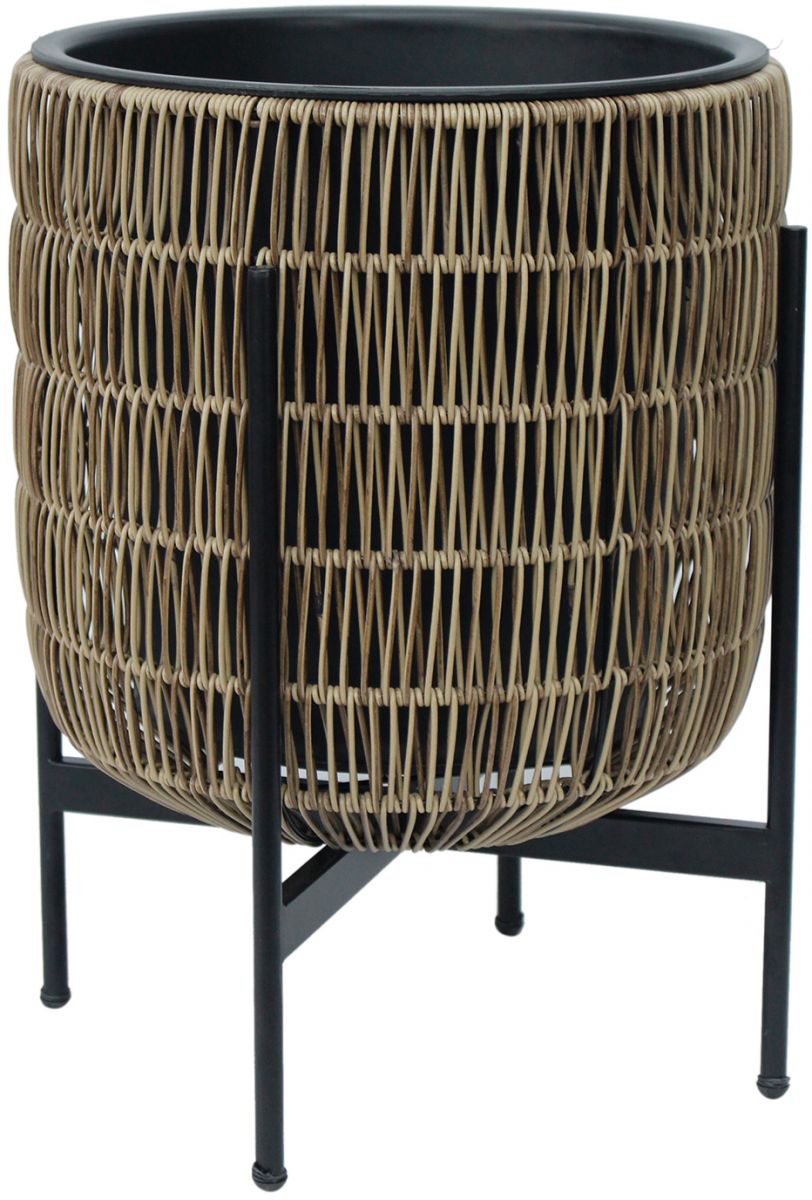 Flower Pot Didcot | size: Length: 38cm, Width: 38cm, Height: 49cm | color: Brown | image: 1 | variant: 1000554