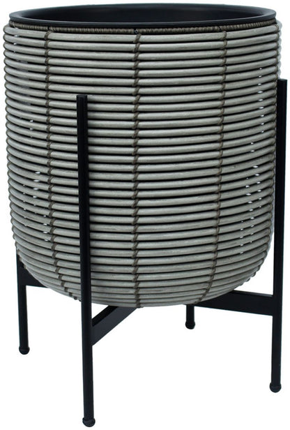 Flower Pot Didcot | size: Length: 38cm, Width: 38cm, Height: 49cm | color: Gray | image: 1 | variant: 1000549