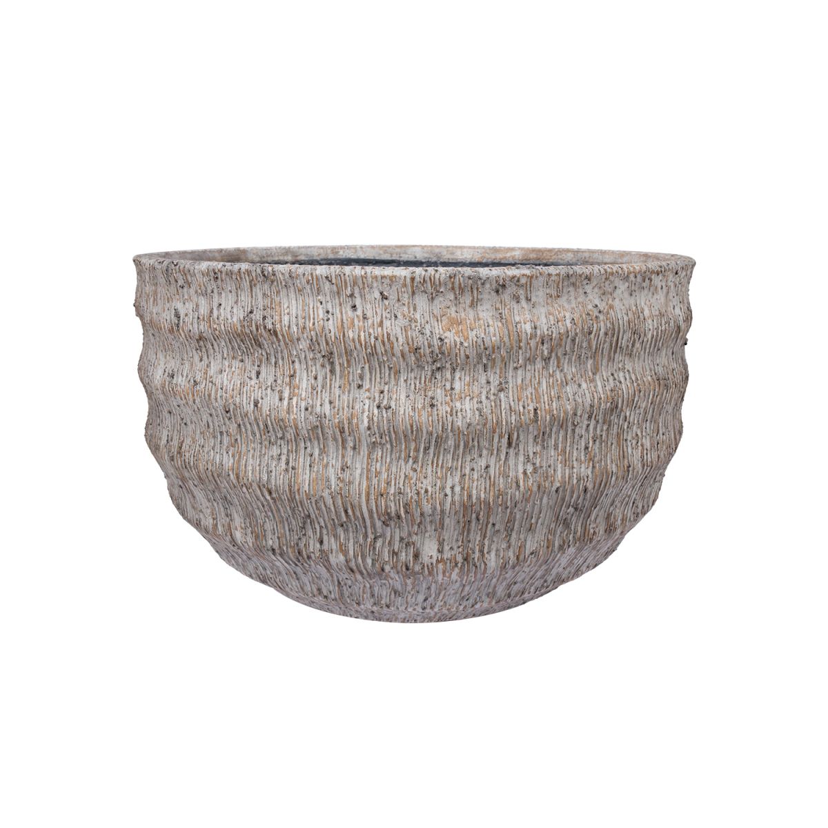 Flower Pot East Henley | size: Length: 50cm, Width: 50cm, Height: 31cm, Diameter: 50cm | color: Beige | image: 1 | variant: 1005443