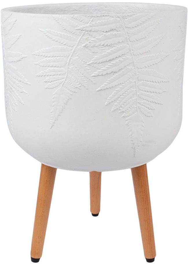 Flower Pot East Melrose | size: Length: 37cm, Width: 37cm, Height: 52cm, Diameter: 37cm | color: White | image: 1 | variant: 1006386