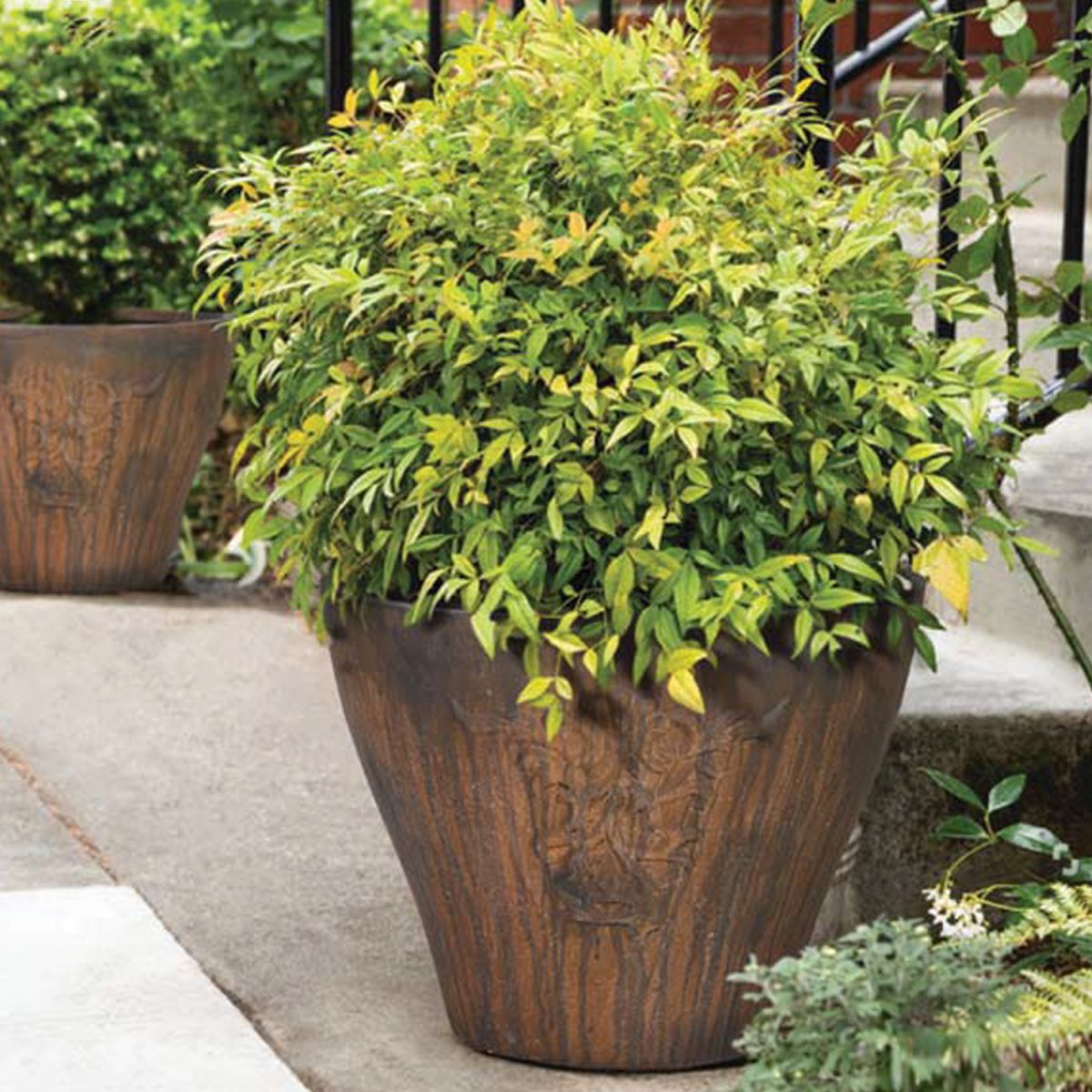 Flower Pot East Thame | size: Length: 42cm, Width: 42cm, Height: 32cm, Diameter: 42cm | color: Brown | image: 2 | variant: 1005433