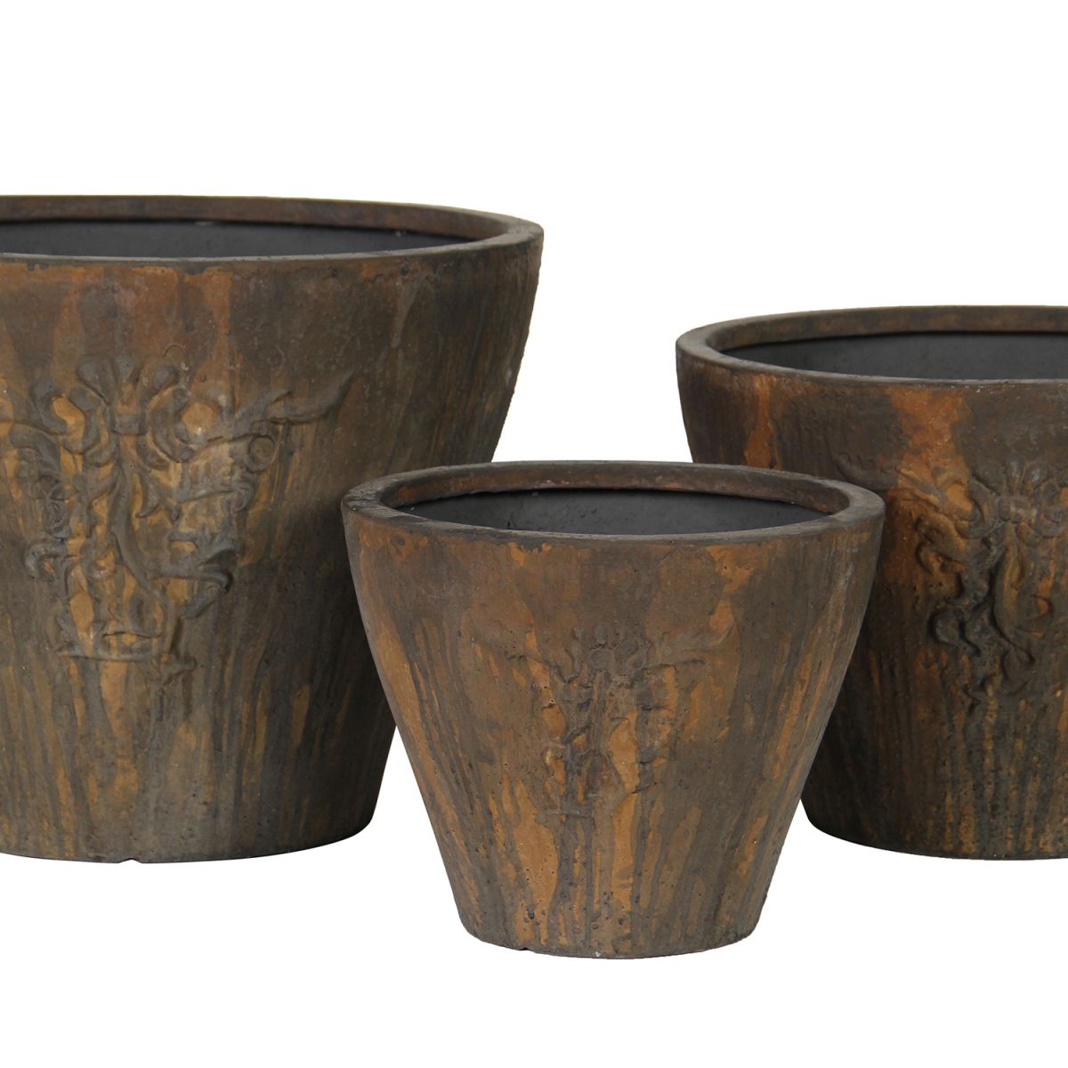 Flower Pot East Thame | size: Length: 42cm, Width: 42cm, Height: 32cm, Diameter: 42cm | color: Brown | image: 3 | variant: 1005433