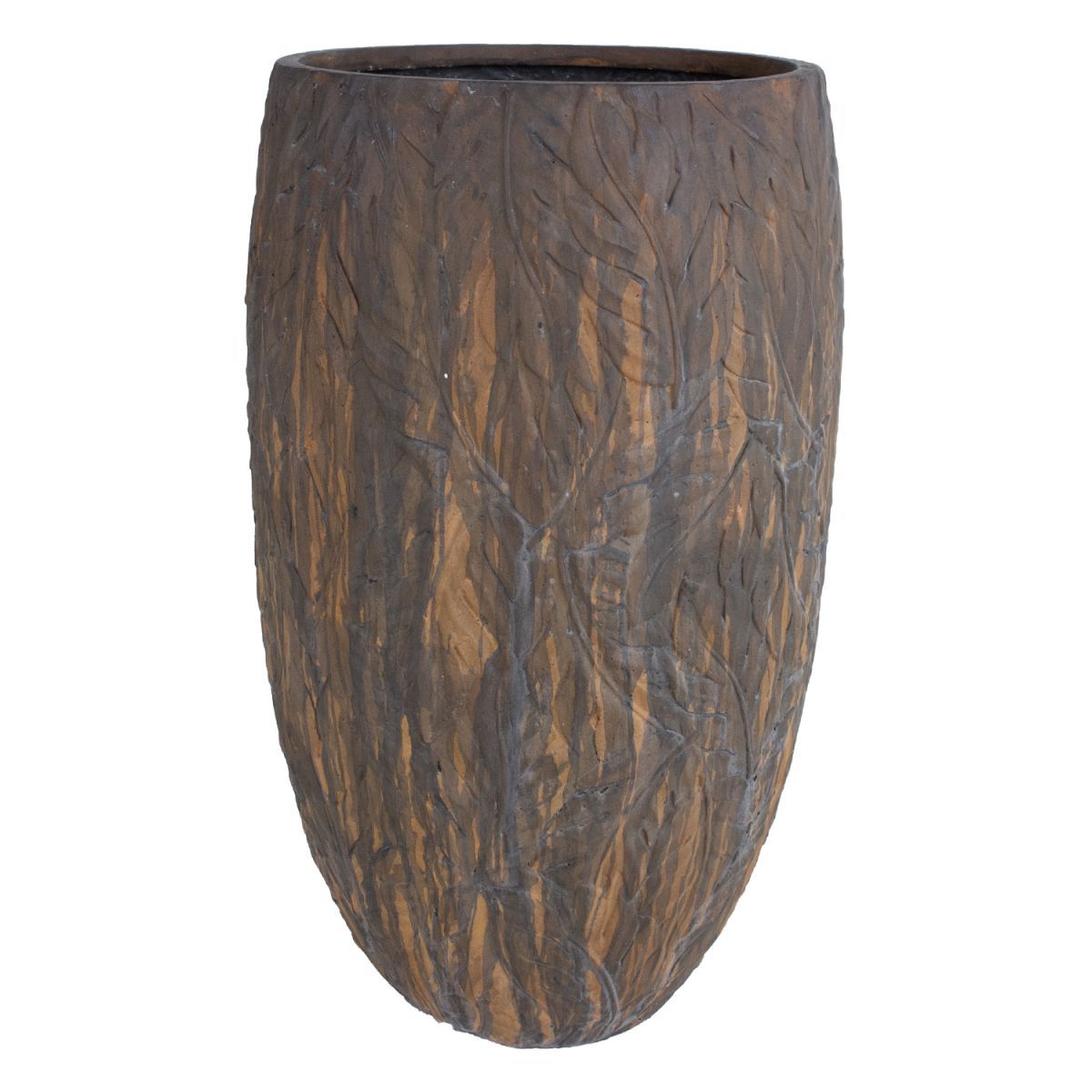 Flower Pot East Thame | size: Length: 47.5cm, Width: 47.5cm, Height: 80.5cm, Diameter: 47.5cm | color: Brown | image: 1 | variant: 1005434