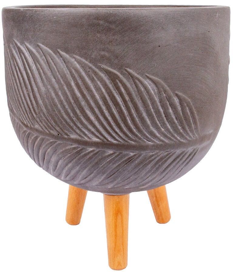 Flower Pot East Upton | size: Length: 23cm, Width: 23cm, Height: 29cm | color: Brown | image: 1 | variant: 1005490