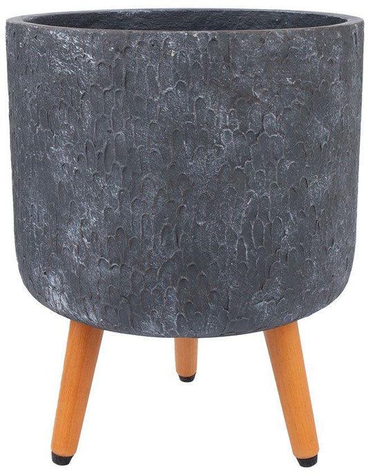 Flower Pot Eden 2 | size: Length: 32cm, Width: 32cm, Height: 26cm, Diameter: 32cm | color: Gray | image: 1 | variant: 1017715