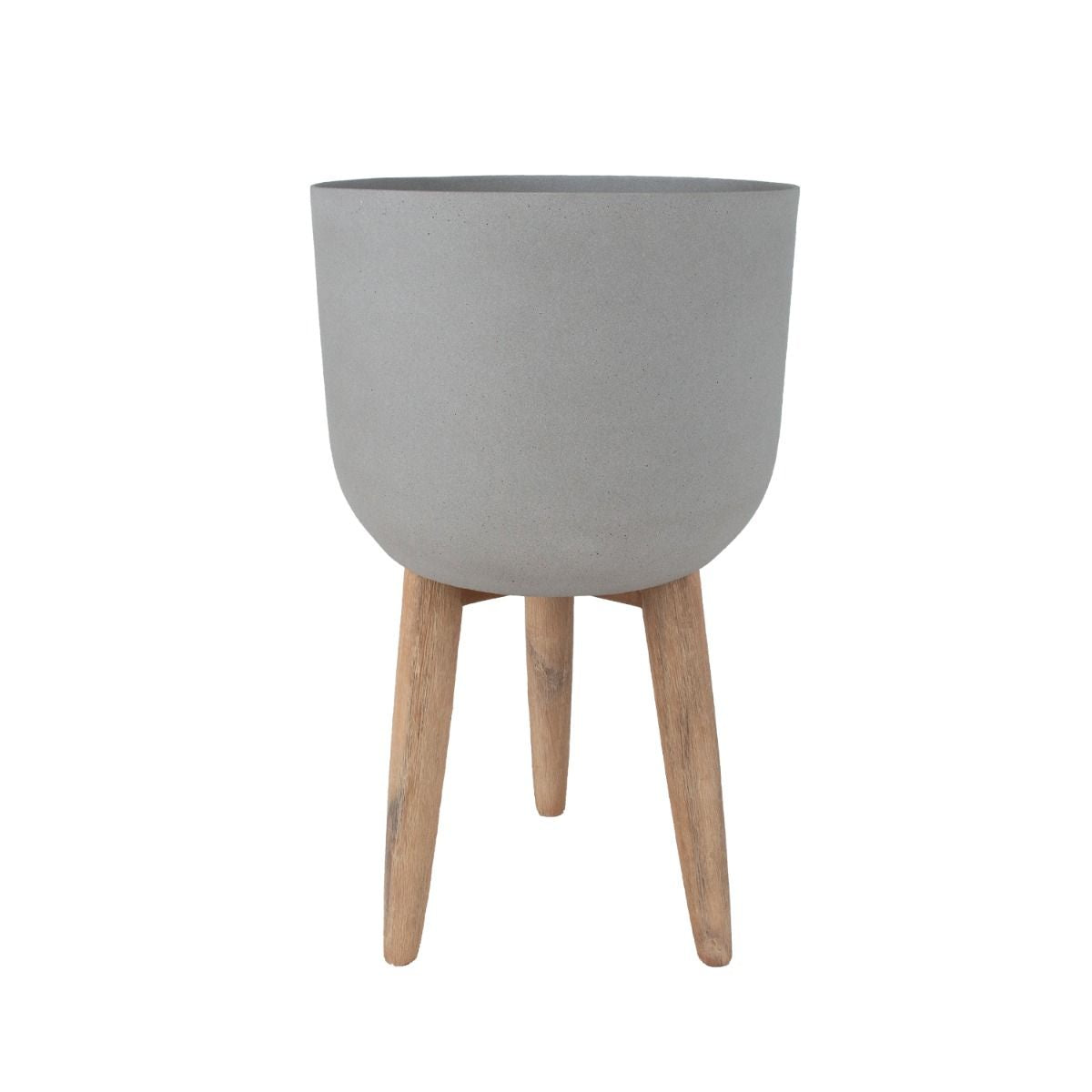 Flower Pot Norton | size: Length: 36cm, Width: 36cm, Height: 62.5cm, Diameter: 36cm | color: Gray | image: 1 | variant: 1005452