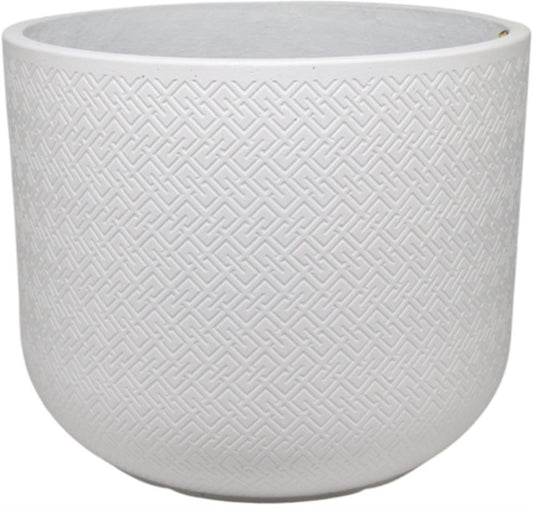 Flower Pot Selena 3 | size: Length: 44cm, Width: 44cm, Height: 36cm | color: White | image: 1 | variant: 1017001