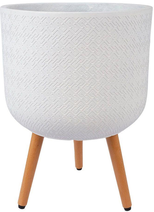 Flower Pot Selena 5 | size: Length: 37cm, Width: 37cm, Height: 52cm, Diameter: 37cm | color: White | image: 1 | variant: 1017709