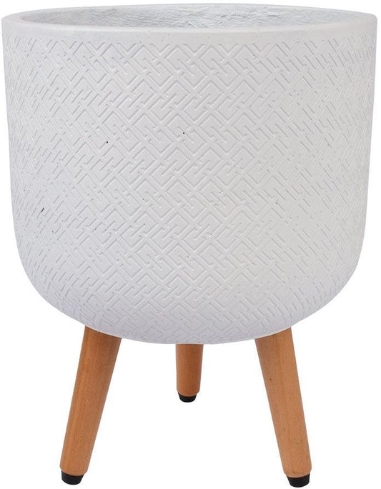 Flower Pot Selena 6 | size: Length: 30cm, Width: 30cm, Height: 39.5cm, Diameter: 30cm | color: White | image: 1 | variant: 1017717