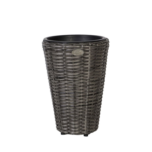 Flower Pot Wicker 2 | size: Length: 28cm, Width: 28cm, Height: 40cm | color: Gray | image: 1 | variant: 1002424