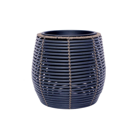 Flower Pot Wicker 20 | size: Length: 28cm, Width: 28cm, Height: 28cm | color: Gray | image: 1 | variant: 1010709