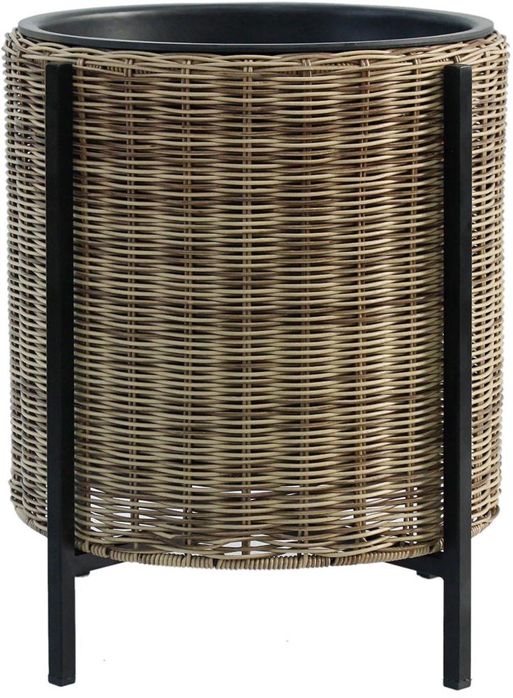 Flower Pot Wicker 35 | size: Length: 39cm, Width: 39cm, Height: 45cm | color: Brown | image: 1 | variant: 1017705