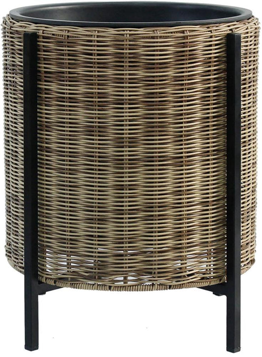 Flower Pot Wicker 35 | size: Length: 39cm, Width: 39cm, Height: 45cm | color: Brown | image: 1 | variant: 1017705