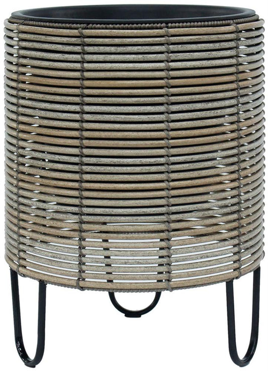 Flower Pot Wicker 39 | size: Length: 36cm, Width: 36cm, Height: 48cm | color: Beige | image: 1 | variant: 1017712