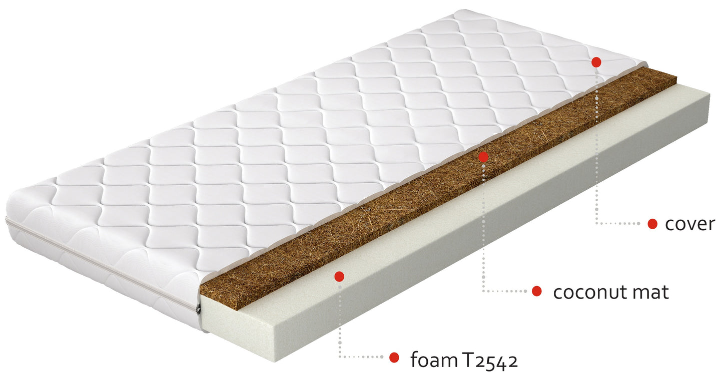 Foam Mattress Luna 5 | size: Length: 200cm, Width: 90cm | image: 1 | variant: 1013834