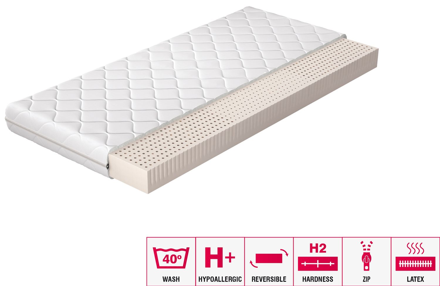 Foam Mattress Milano 30 | size: Length: 200cm, Width: 200cm | image: 2 | variant: 1013516